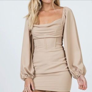 Princess Polly Lillie Long Sleeve Mini Dress